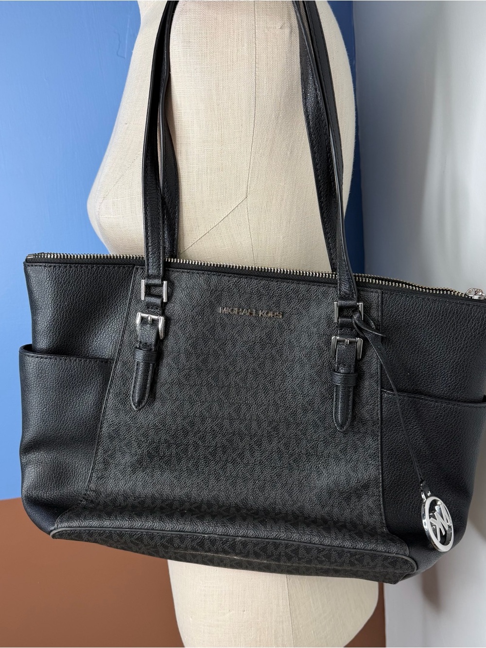 Michael Kors Black Logo Shoulder Bag Tote